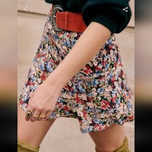 Sezane Nour Fall Is Blooming Mini Skirt